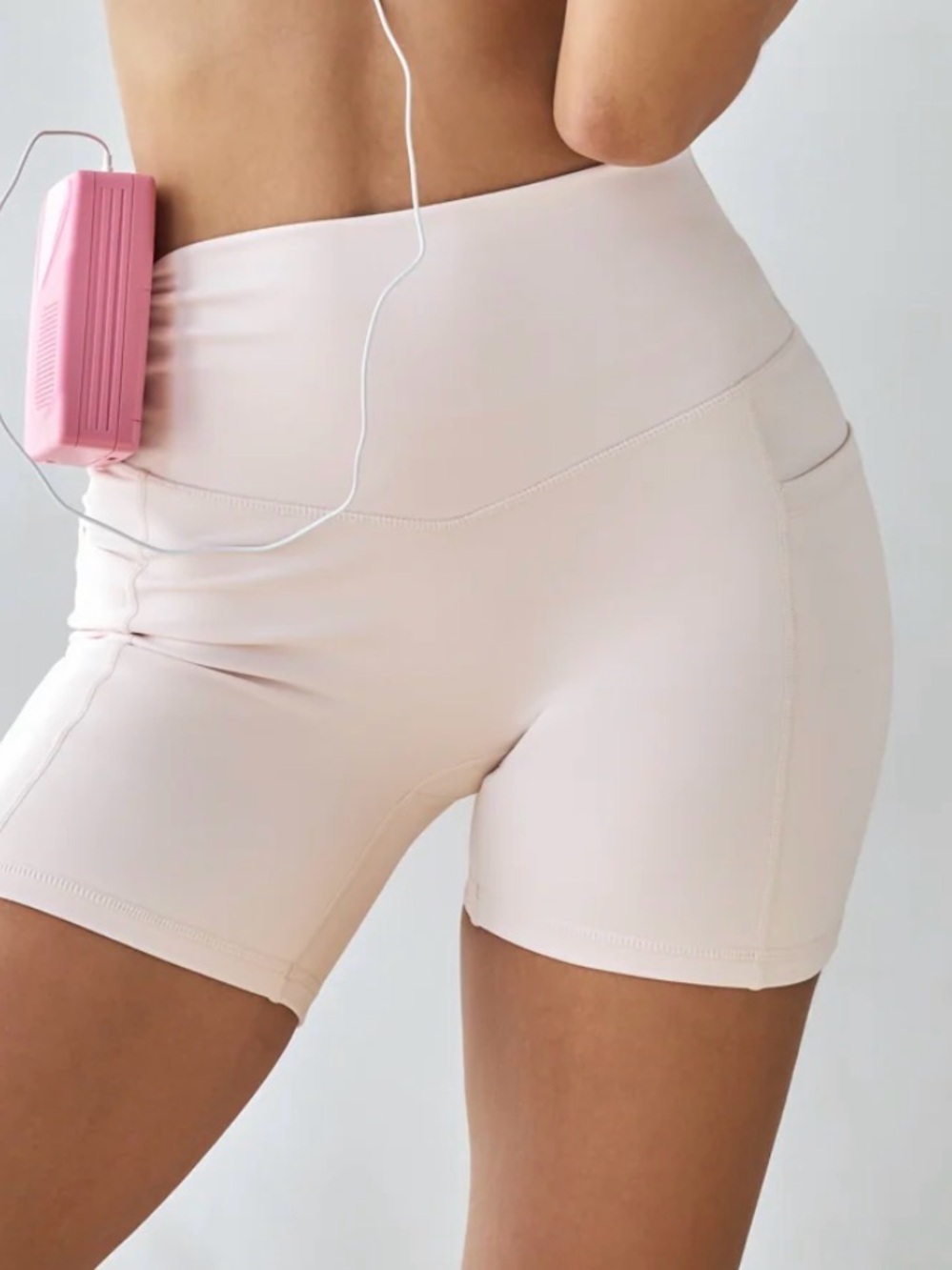 Popflex Pocket Bike Shorts - light pink